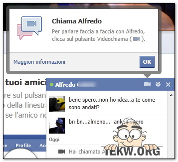 Videochiamata Facebook